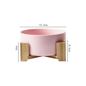 Pet Large Capacity High Stand Ceramic Feeding Bowl
