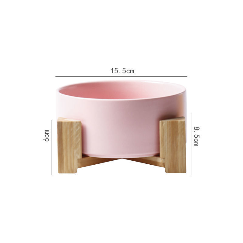 Pet Large Capacity High Stand Ceramic Feeding Bowl