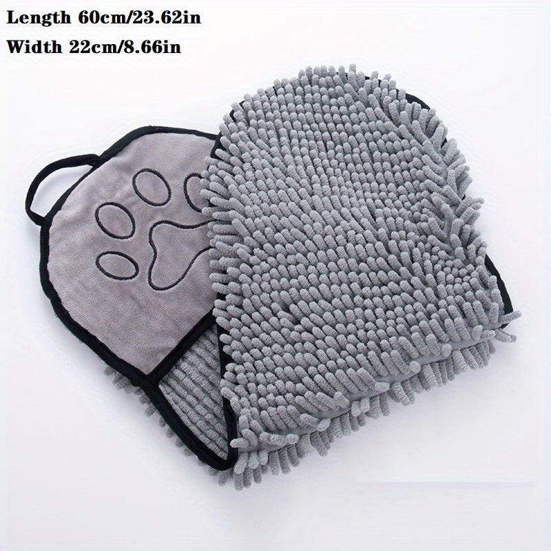 Pet Absorbent Microfiber Quick Drying Towel With Hand Pockets