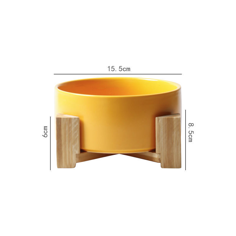 Pet Large Capacity High Stand Ceramic Feeding Bowl