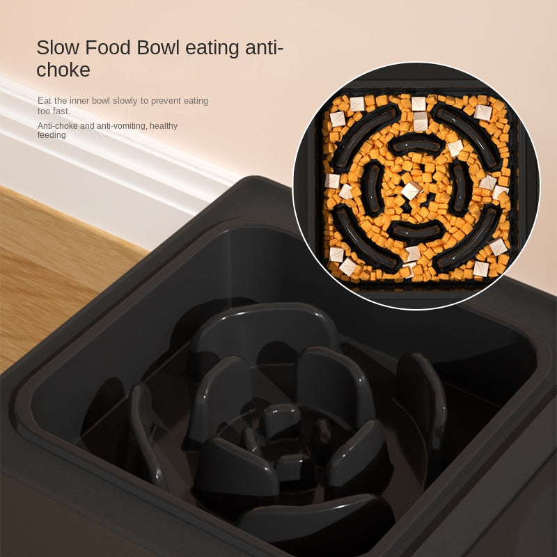 Pet Adjustable Height Stainless Steel Double Bowl Feeder