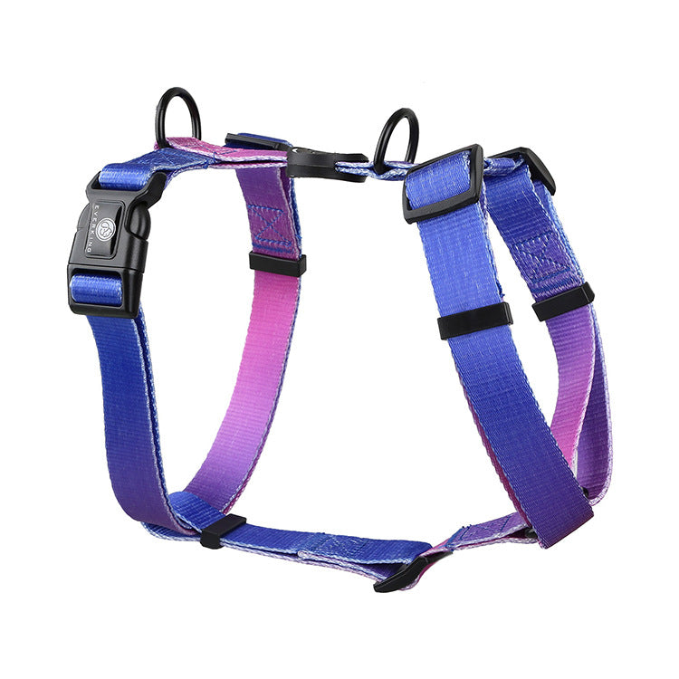 Pet Gradient Color Adjustable Chest Strap Harness