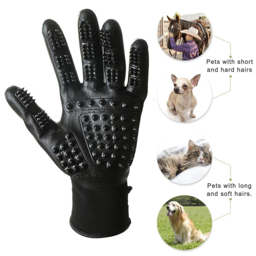 Pet Grooming Glove Soft Rubber Hair Remover Massage Brush