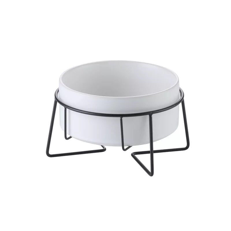 Pet Metal Frame Ceramic Feeding Bowl