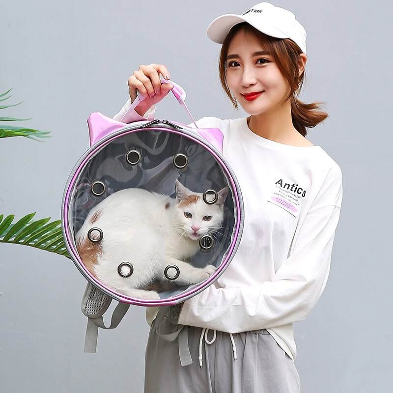 Pet Transparent Breathable Portable Travel Backpack Carrier