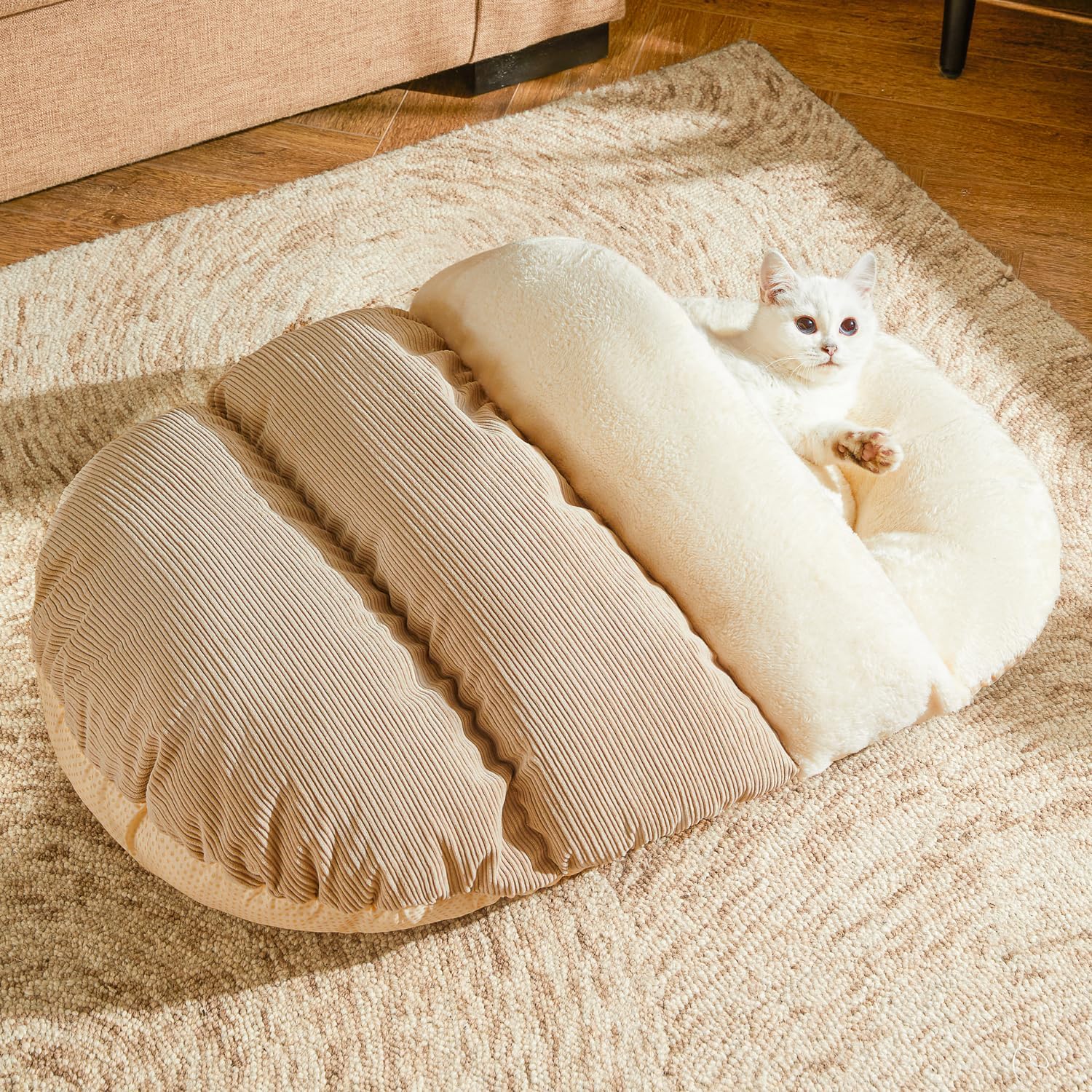 Pet Ultra Soft Plush Slipper Style Cave Bed