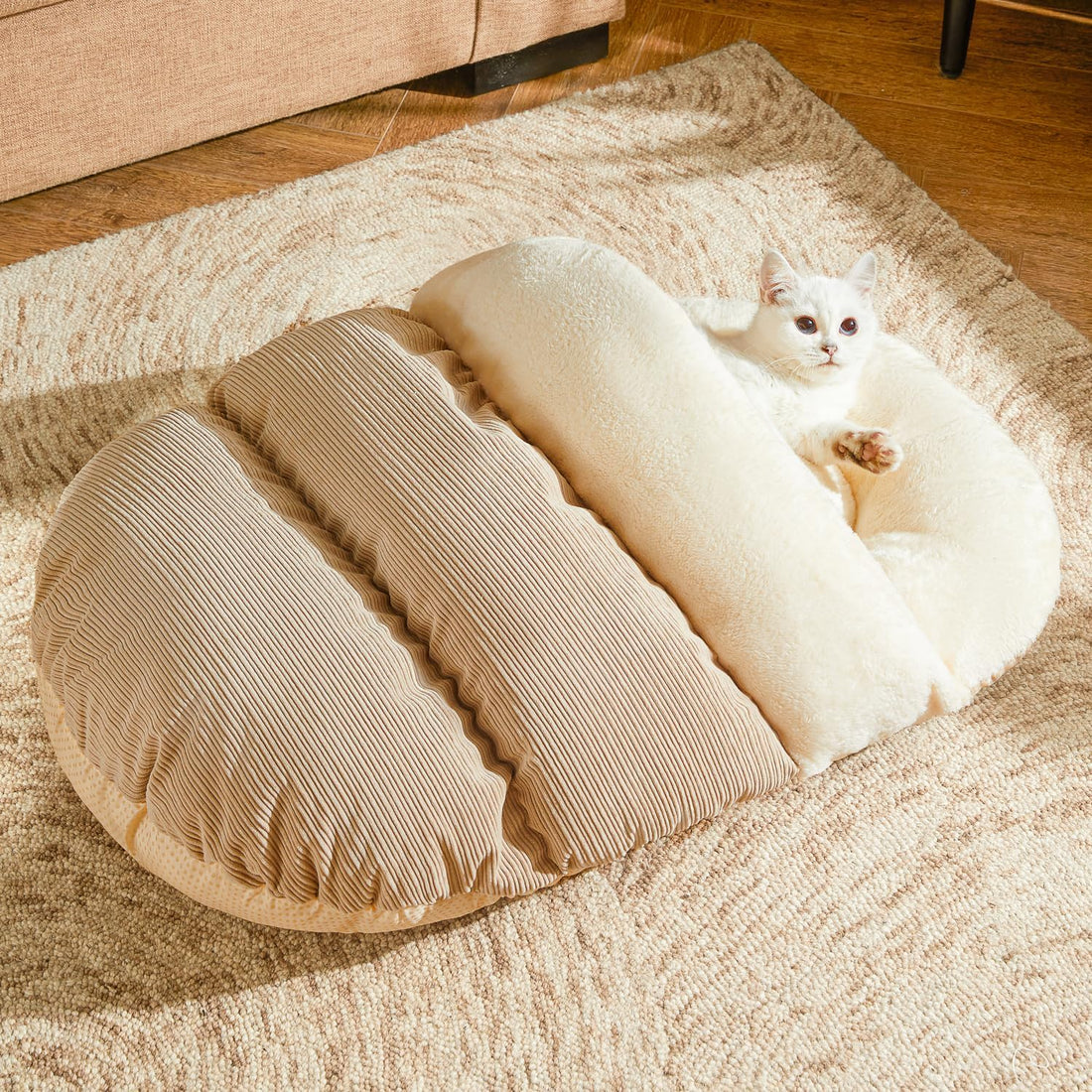 Pet Ultra Soft Plush Slipper Style Cave Bed