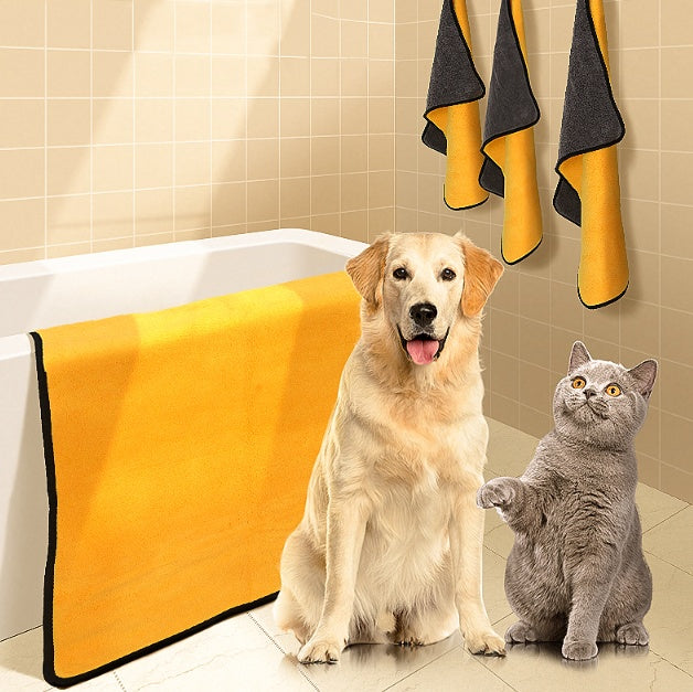 Pet Absorbent Bath Towel Soft Quick Drying Grooming Towel