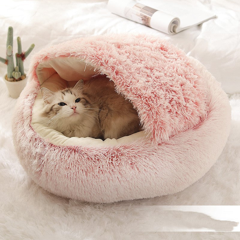 Pet Soft Warm Velvet Cave Nest Bed