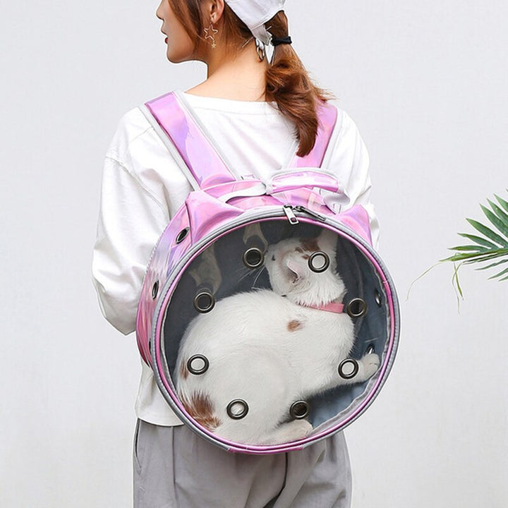 Pet Transparent Breathable Portable Travel Backpack Carrier