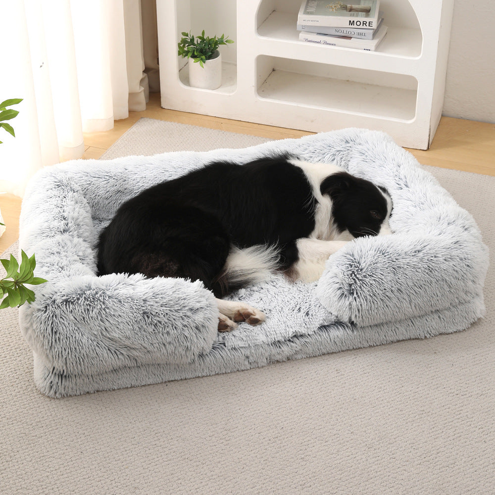 Pet Plush Round Winter Warm Bed