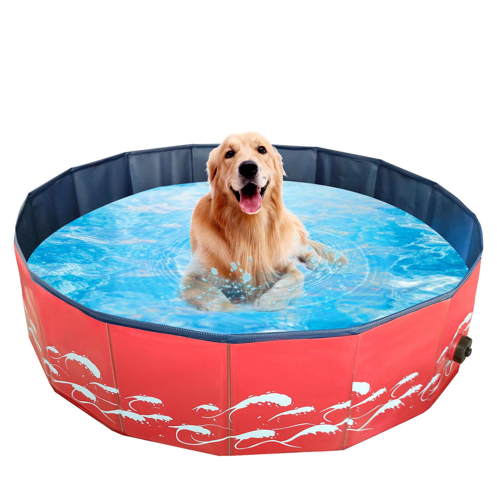 Foldable Pet Bathing Pool Collapsible Outdoor Tub