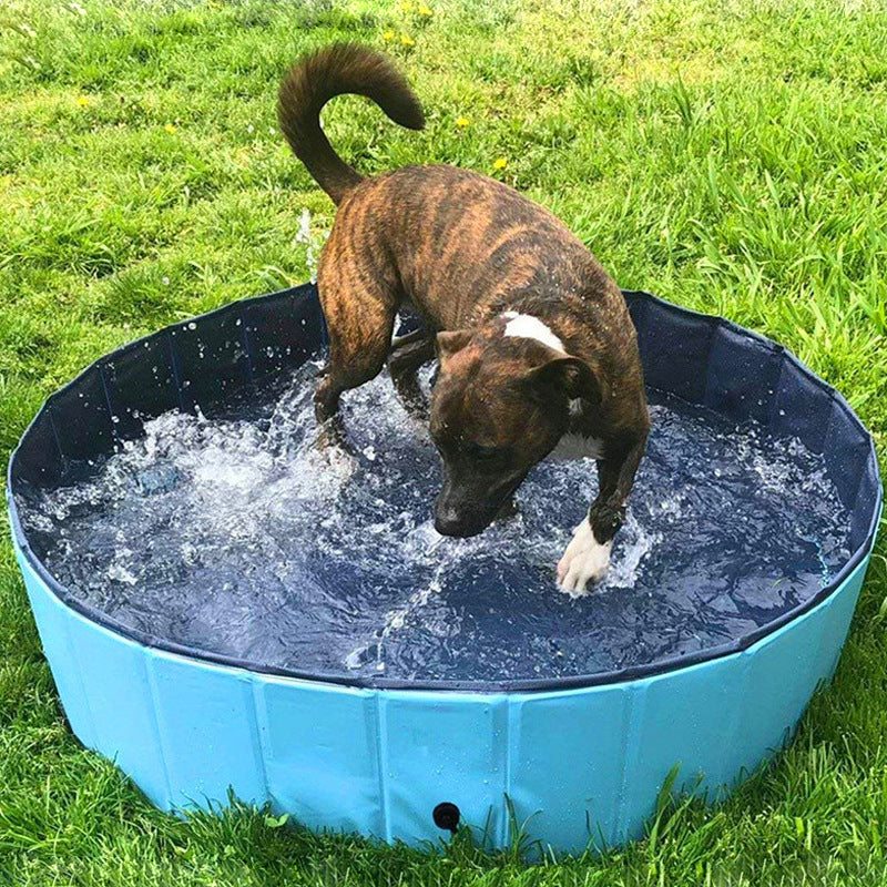 Foldable Pet Bathing Pool Collapsible Outdoor Tub