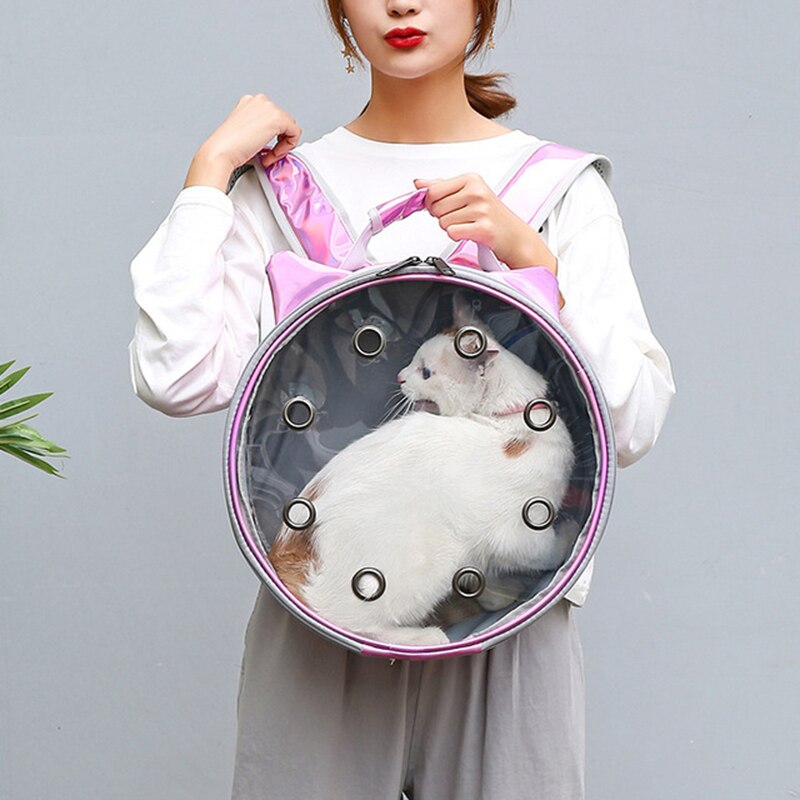 Pet Transparent Breathable Portable Travel Backpack Carrier