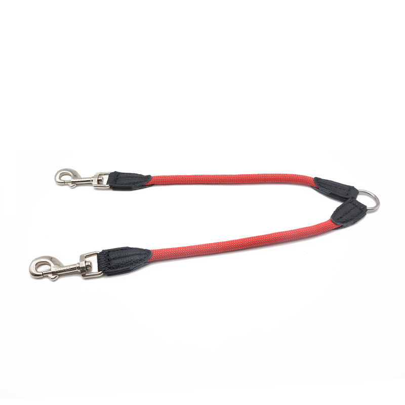 Reflective Double Head Nylon Dual Pet Leash Walking Lead
