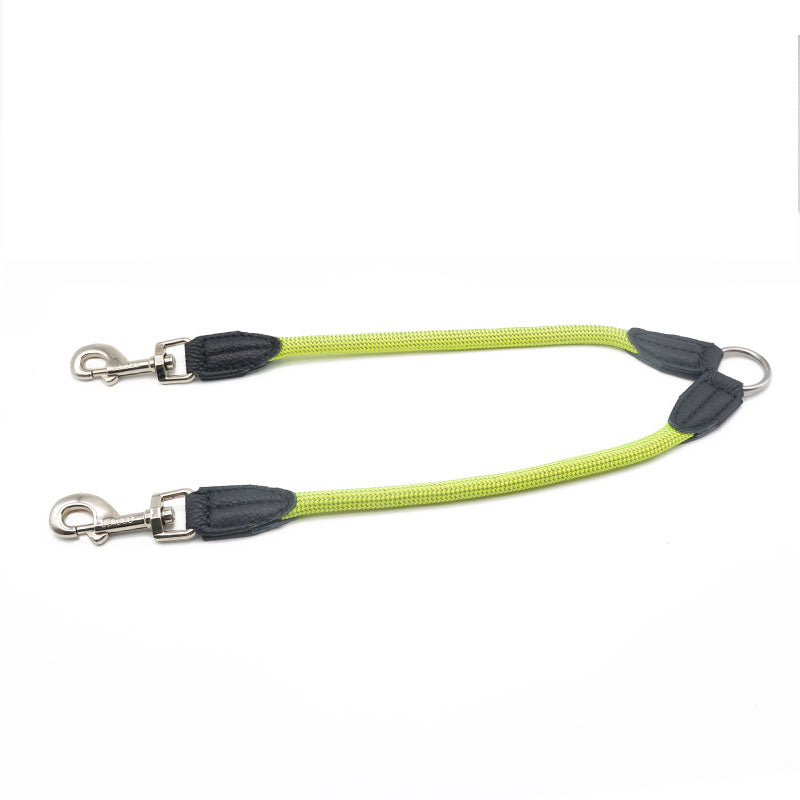 Reflective Double Head Nylon Dual Pet Leash Walking Lead