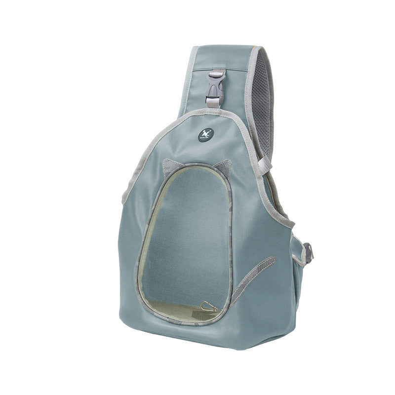 Pet Portable Folding Leather Chest Shoulder Backpack Carrier
