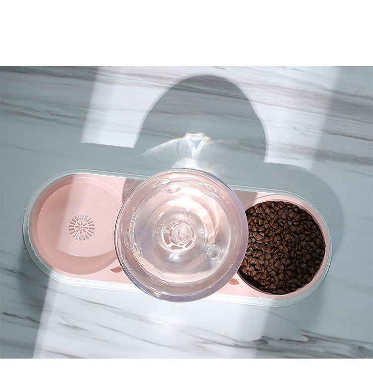 Pet Plastic Automatic Feeder And Water Bowl System