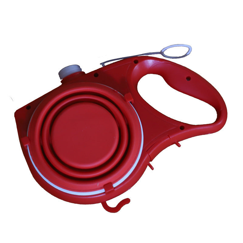 Pet Multifunctional Portable Leash Water Bottle Carrier Travel Leash