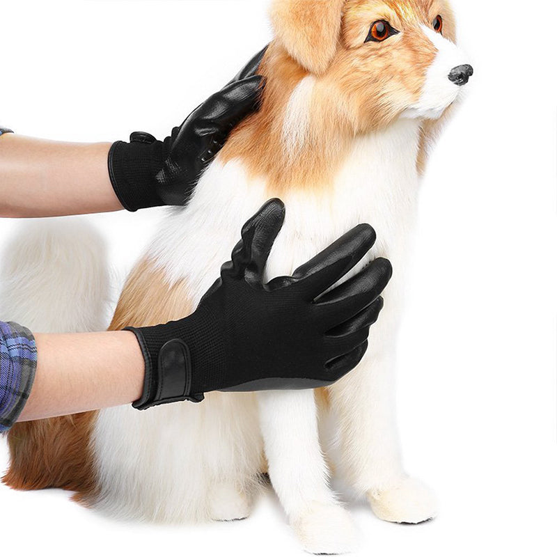 Pet Grooming Glove Soft Rubber Hair Remover Massage Brush
