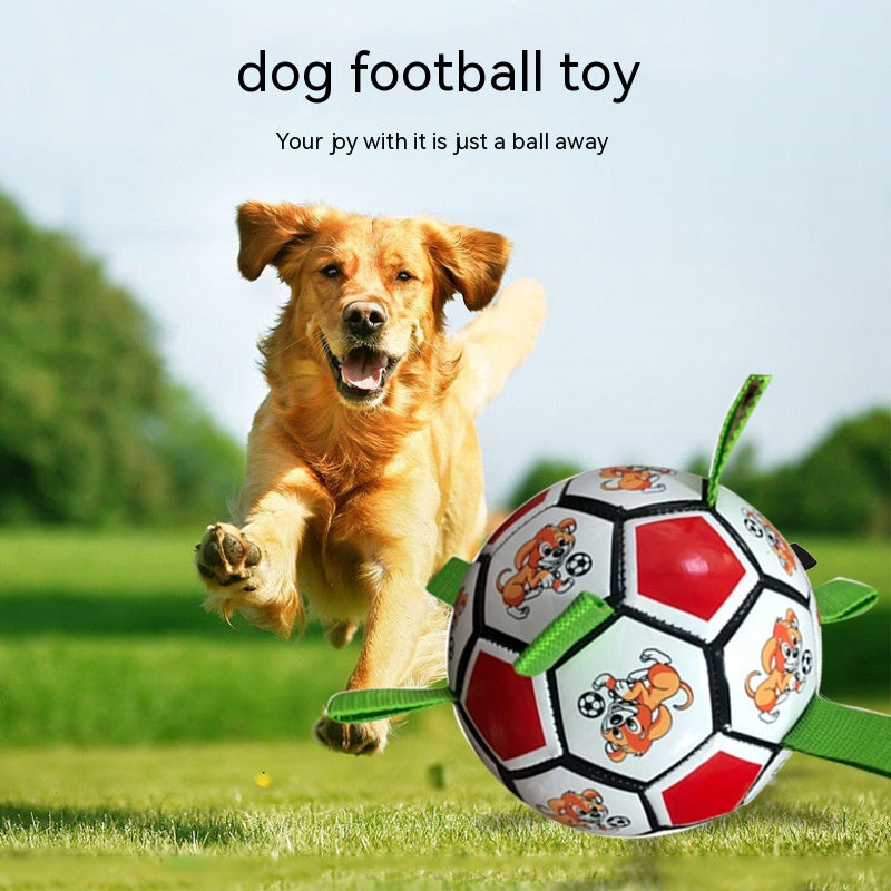 Pet Bite Resistant Football Chew Toy Molar Grinding Ball