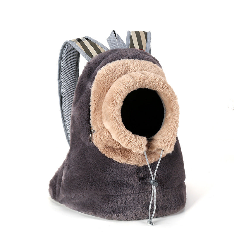 Pet Plush Portable Chest Backpack Fashion Carrier Bag