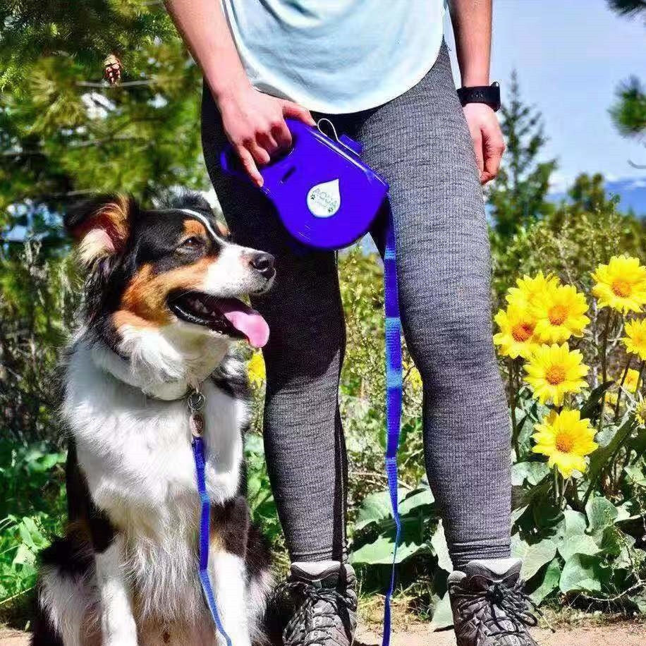 Pet Multifunctional Portable Leash Water Bottle Carrier Travel Leash