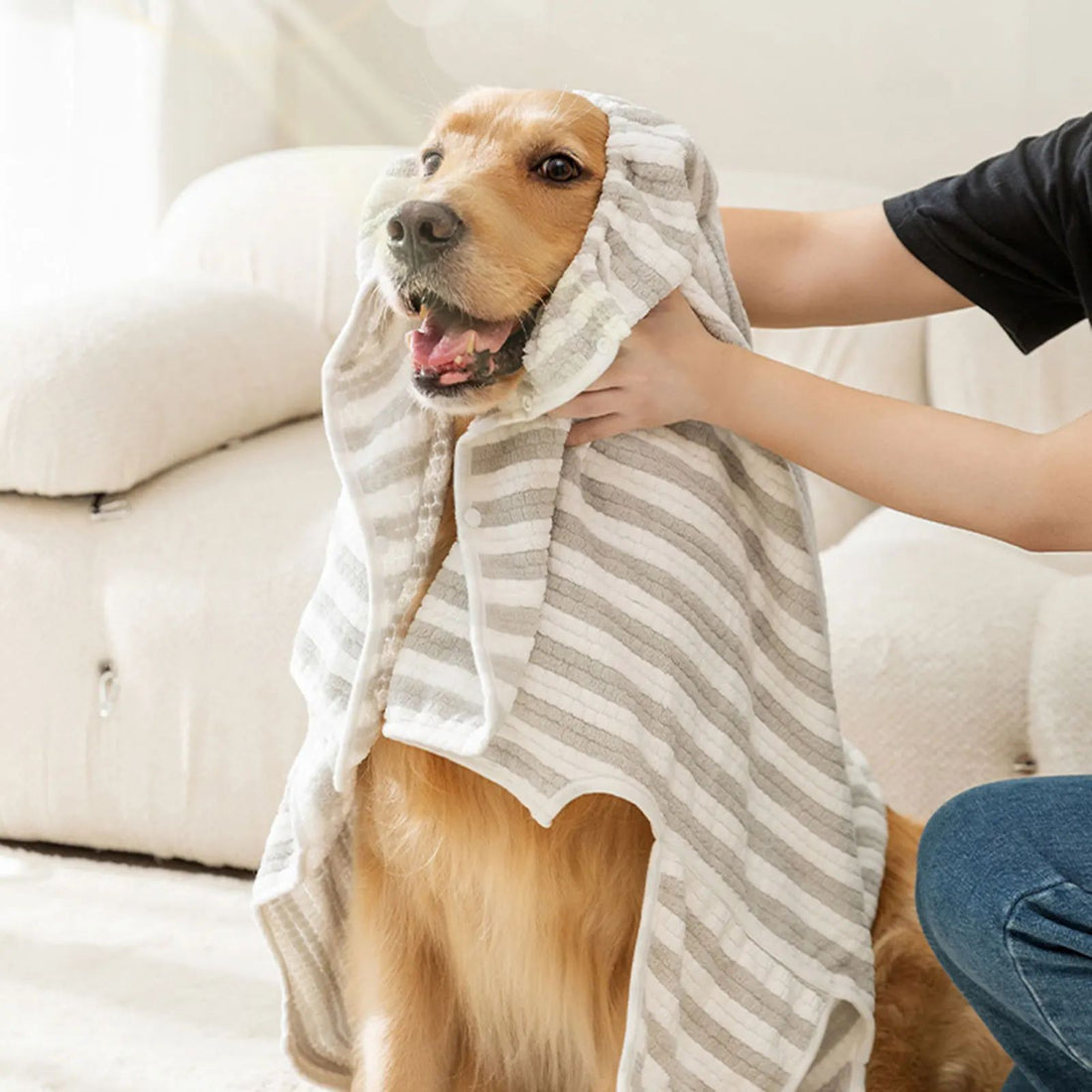 Pet Ultra Absorbent Quick Dry Bath Towel Bathrobe