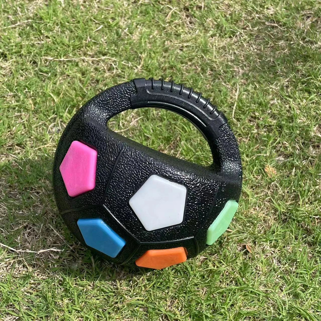 Pet Football Tennis Ball Shaped Chew Toy Durable Squeaky Training Toy