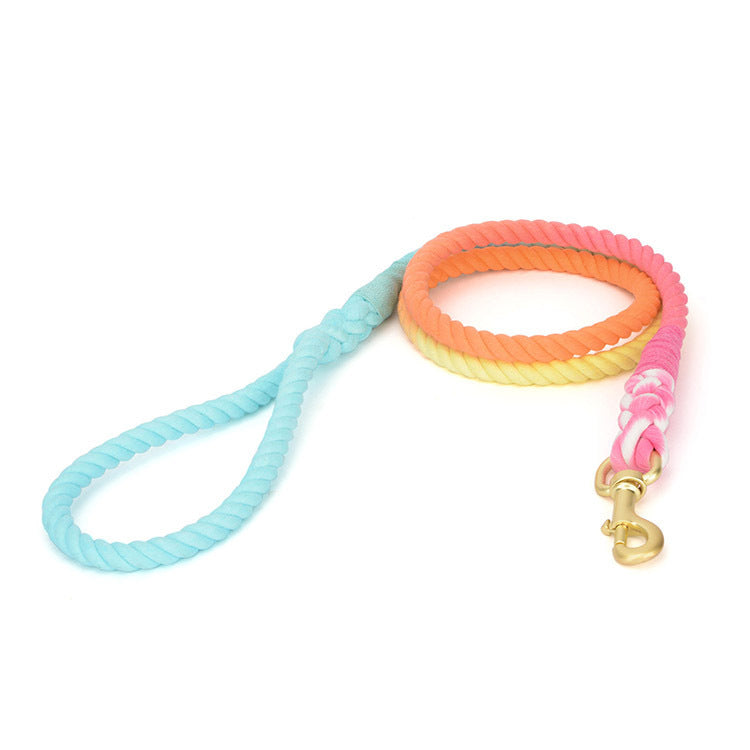 Gradient Rainbow Pet Traction Leash Walking Lead