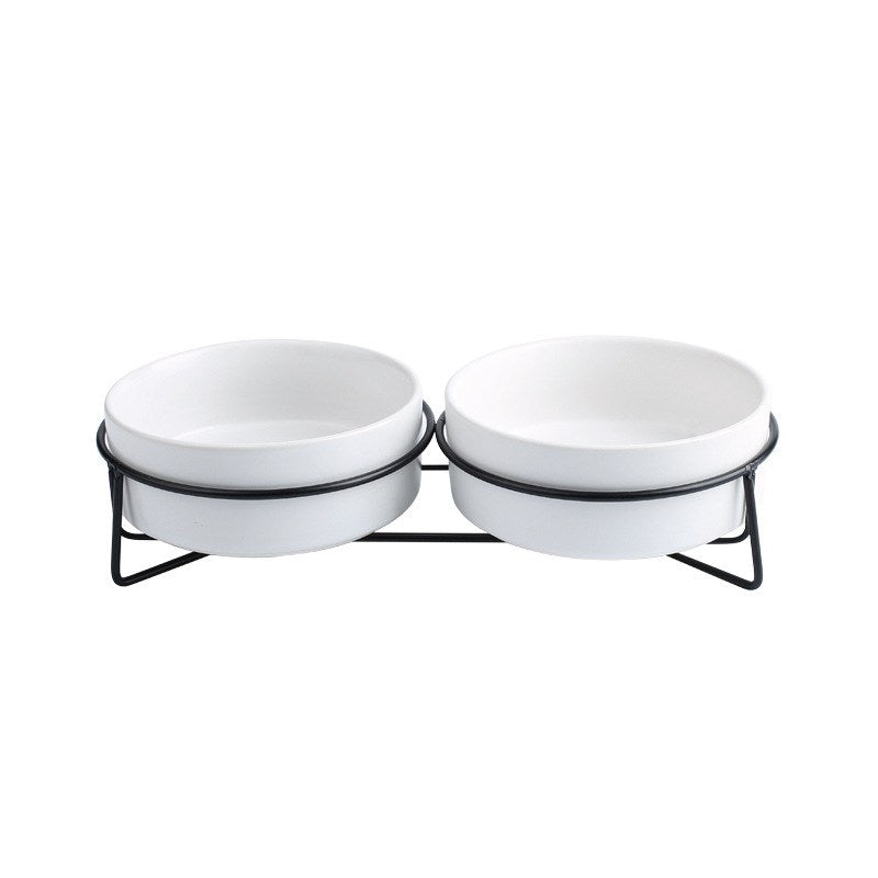 Pet Metal Frame Ceramic Feeding Bowl