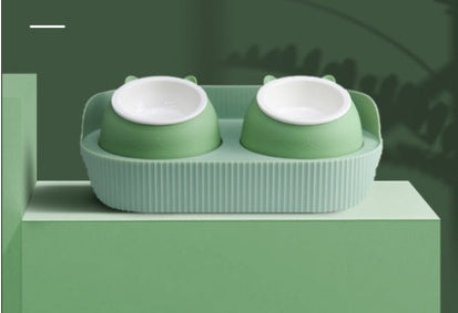 Pet Ceramic Elevated Cervical Spine Protection Feeding Bowl