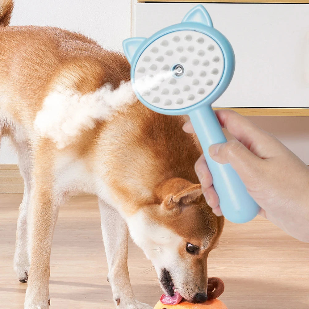 Rechargeable Mist Self Cleaning Pet Grooming Brush