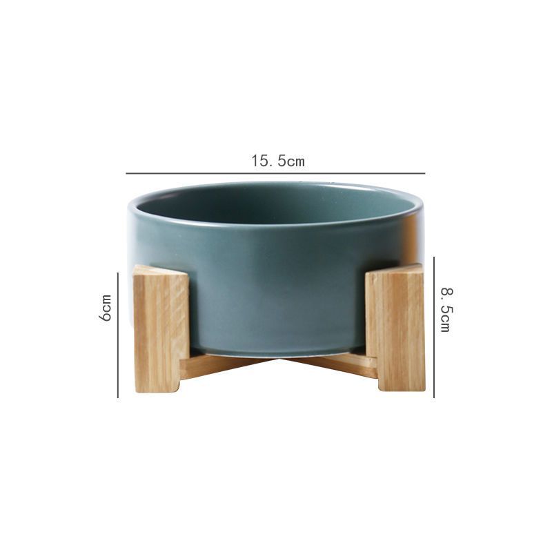 Pet Large Capacity High Stand Ceramic Feeding Bowl