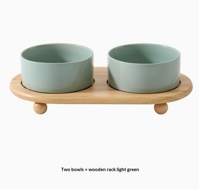 Ceramic Pet Food Bowls Durable Feeding Supplies Set