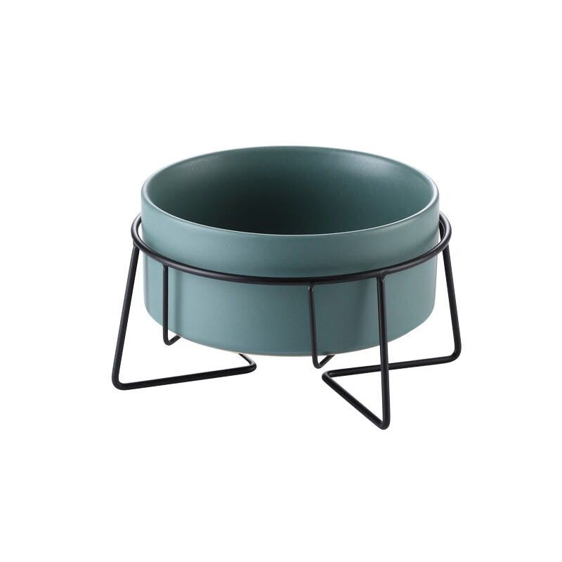 Pet Metal Frame Ceramic Feeding Bowl