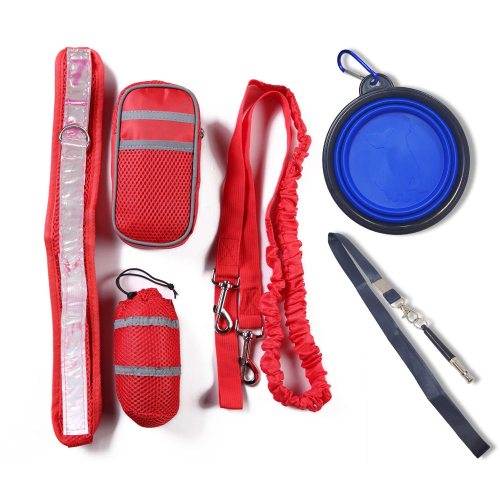 Pet Running Training Adjustable Traction Belt Bag