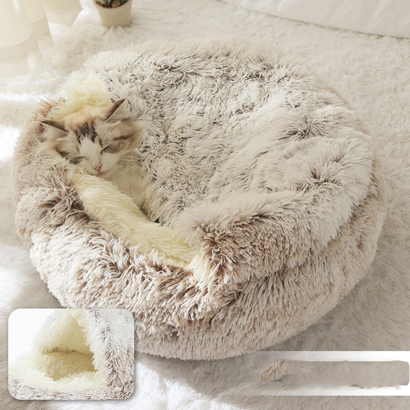 Pet Soft Warm Velvet Cave Nest Bed