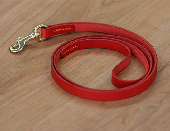 Pet Leather Colorful Adjustable Traction Strap Leash