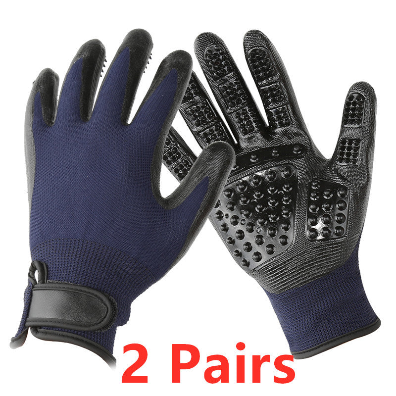 Pet Grooming Glove Soft Rubber Hair Remover Massage Brush
