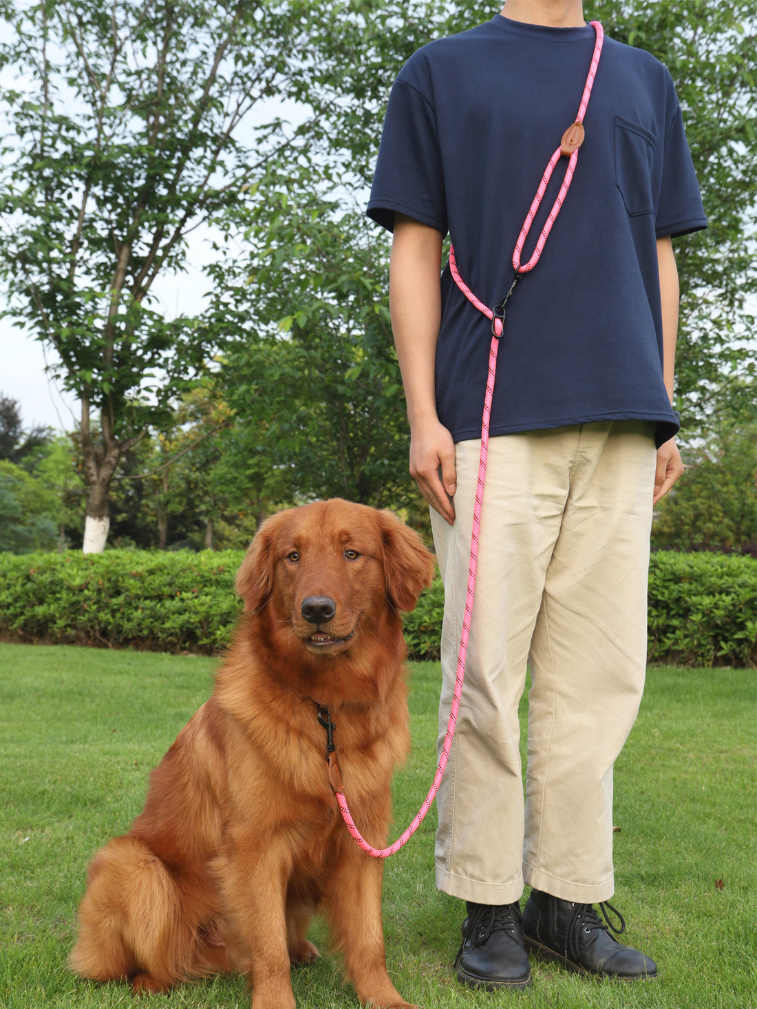 Pet Adjustable Reflective Handheld Walking Rope Leash