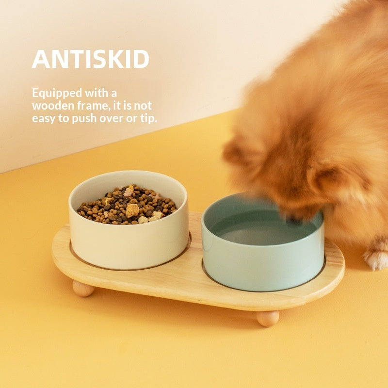 Ceramic Pet Food Bowls Durable Feeding Supplies Set
