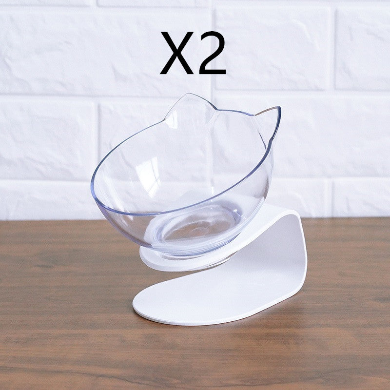 Pet Non Slip Double Bowl Raised Stand Feeding Dish