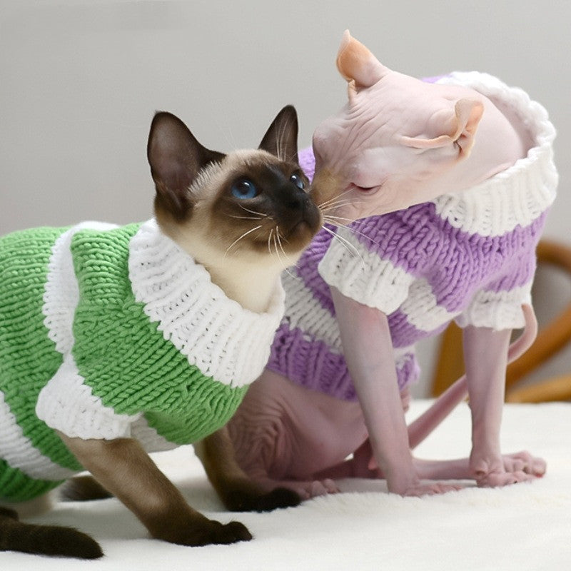 Warm Sweater For Hairless Pet Apparel