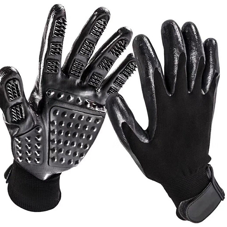 Pet Grooming Glove Soft Rubber Hair Remover Massage Brush