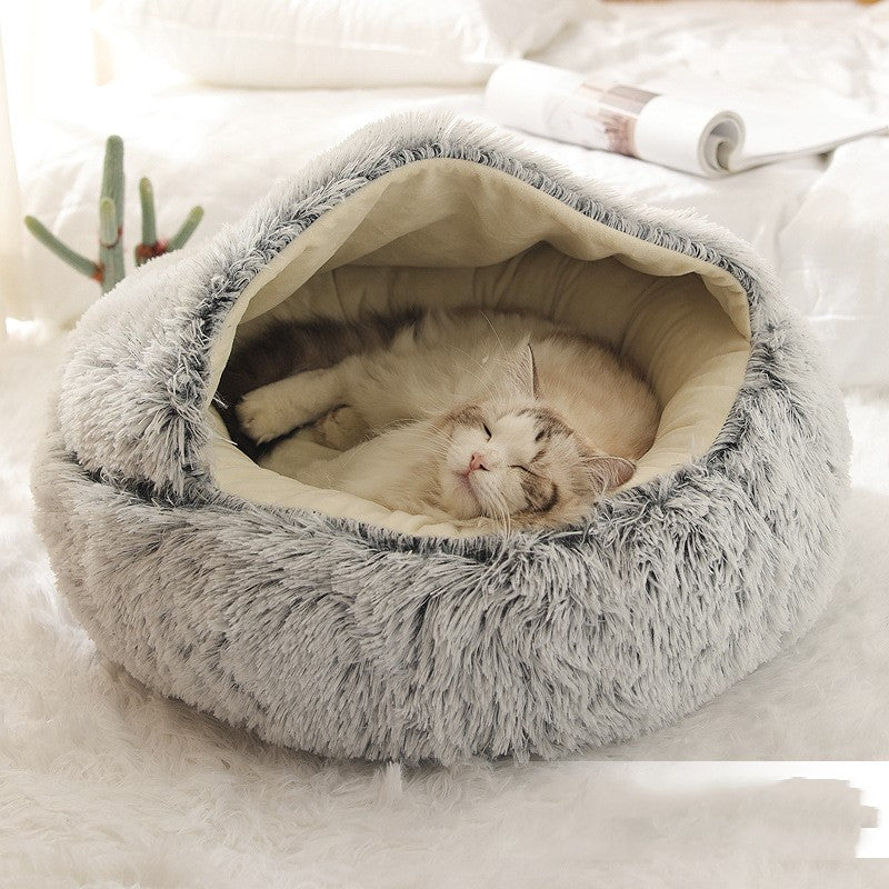 Pet Soft Warm Velvet Cave Nest Bed