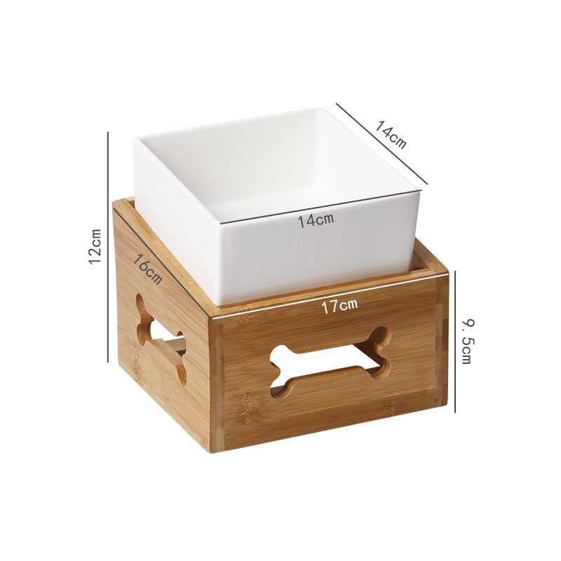 Pet Large Capacity High Stand Ceramic Feeding Bowl