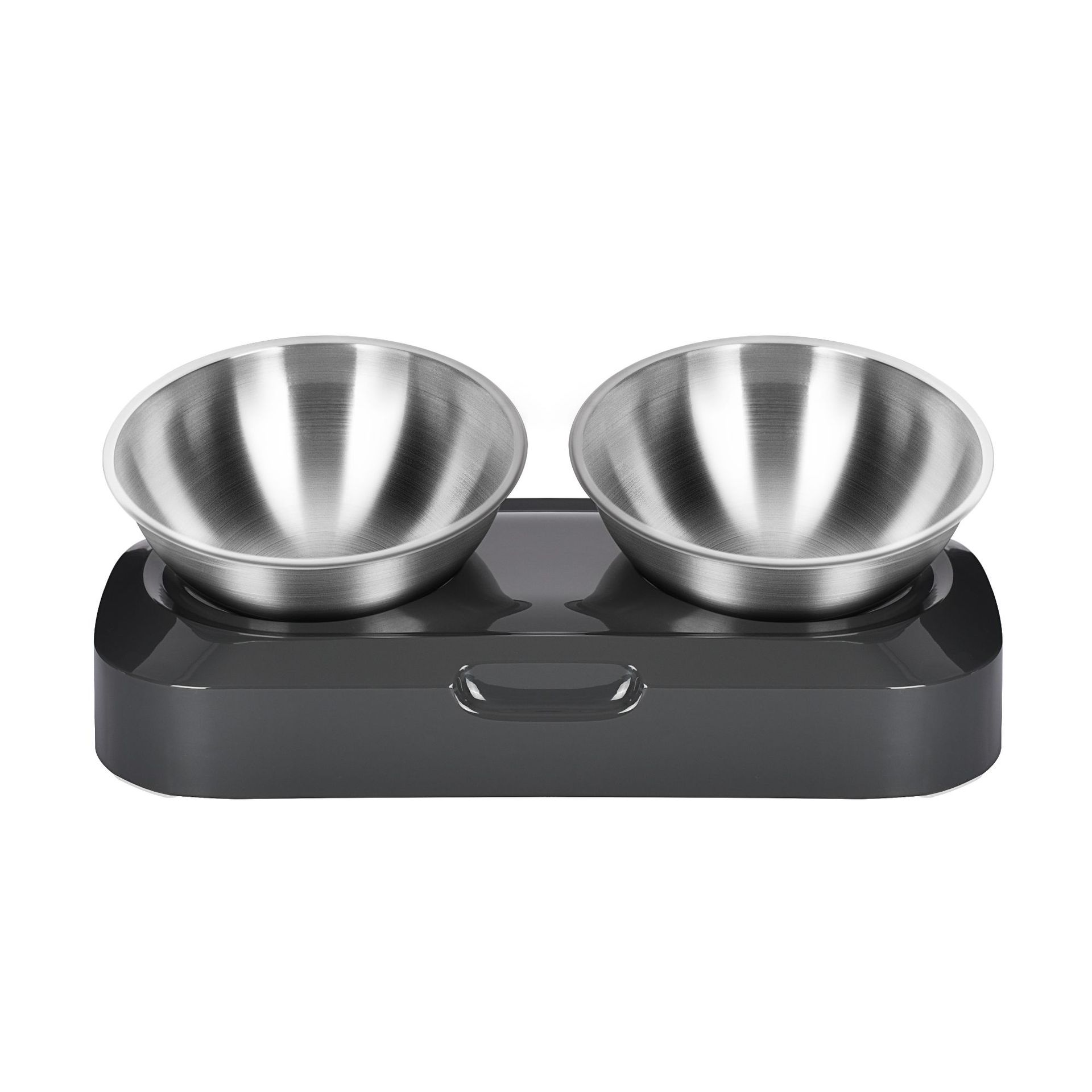 Pet Stainless Steel Double Bowl Feeding Set