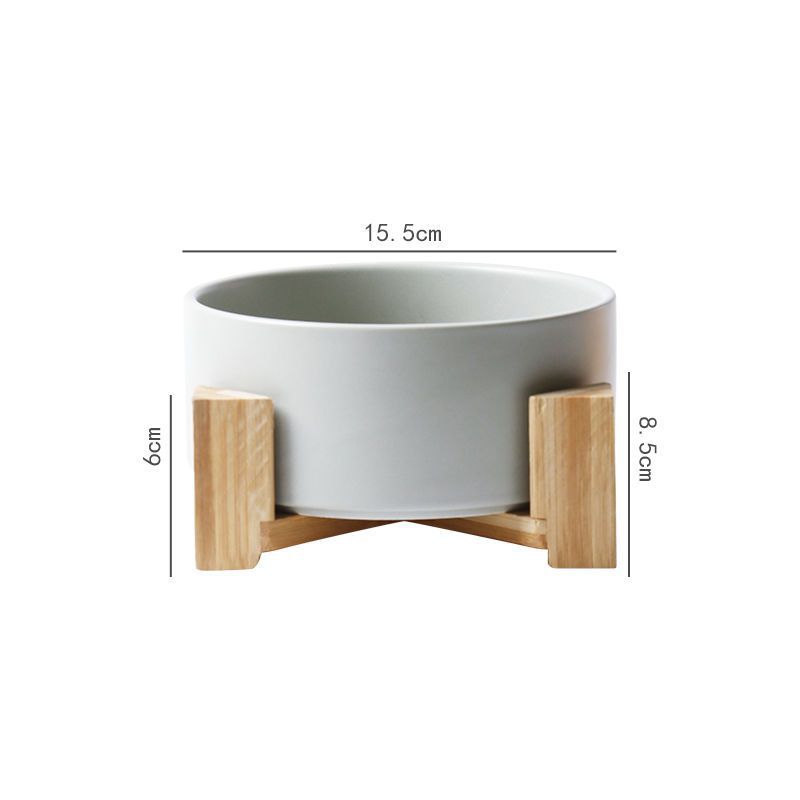 Pet Large Capacity High Stand Ceramic Feeding Bowl