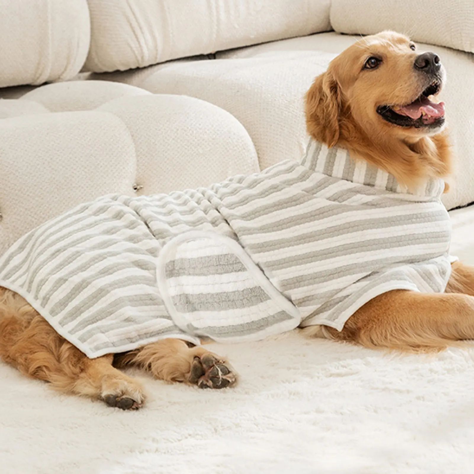 Pet Ultra Absorbent Quick Dry Bath Towel Bathrobe